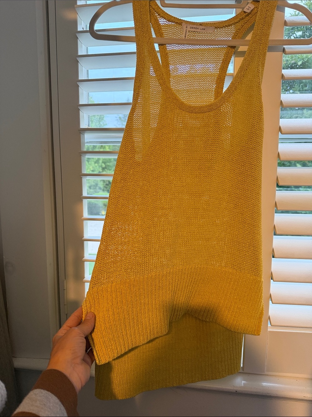 Derek Lam 10 Crosby Chartreuse Knit Tank